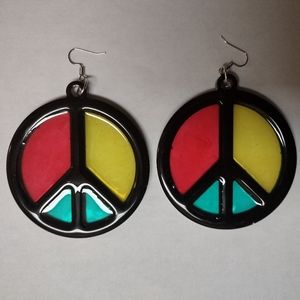 Peace Hoop Earrings